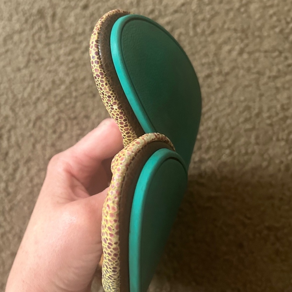 Tieks Toscani rare Womens 7 Pebbled Leather Foldable Ballet Flats - Picture 8 of 13